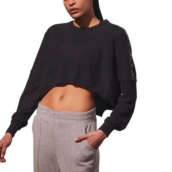 Free People Tops - Free People | Dream Workout Layer Black Size XS